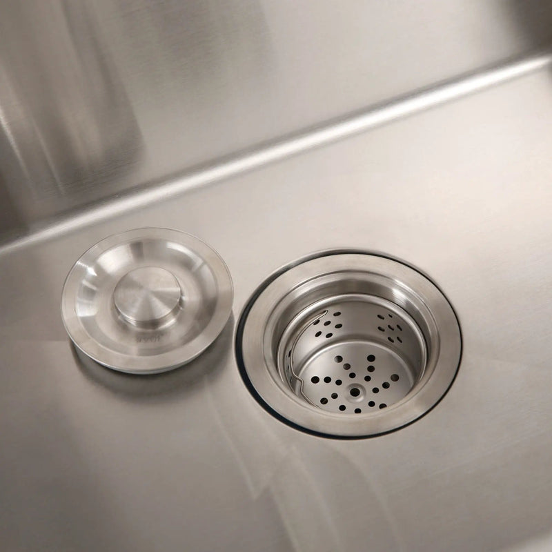 24" Stainless Steel Washing Sink With Faucet Hoses And Drain Head Only (Update) - Silver by HouseOfZazla