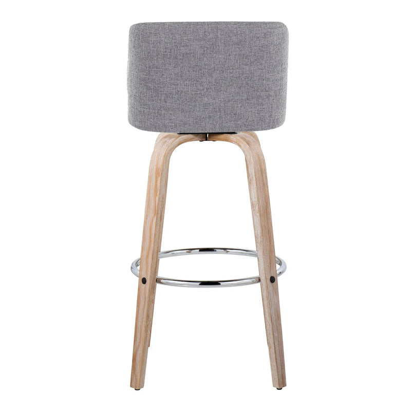 Toriano - Contemporary Fixed Height Barstool With Swivel & Round Footrest (Set of 2) by Unique Piece Furniture
