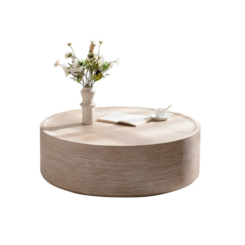 39.37" Round Coffee Table with Mars Pattern by HouseOfZazla