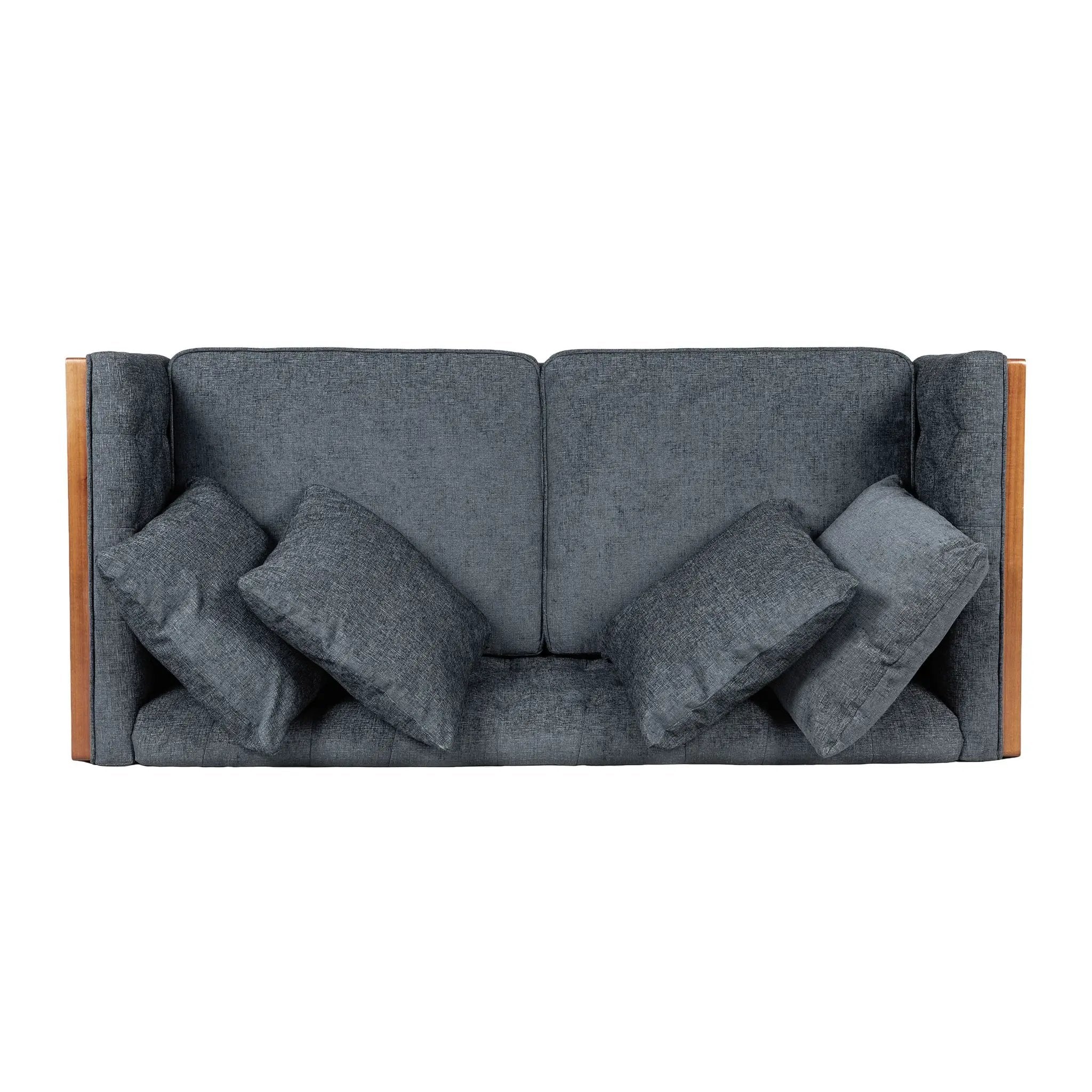 Retro Modern Loveseat With Button Tufted Upholstery by HouseOfZazla