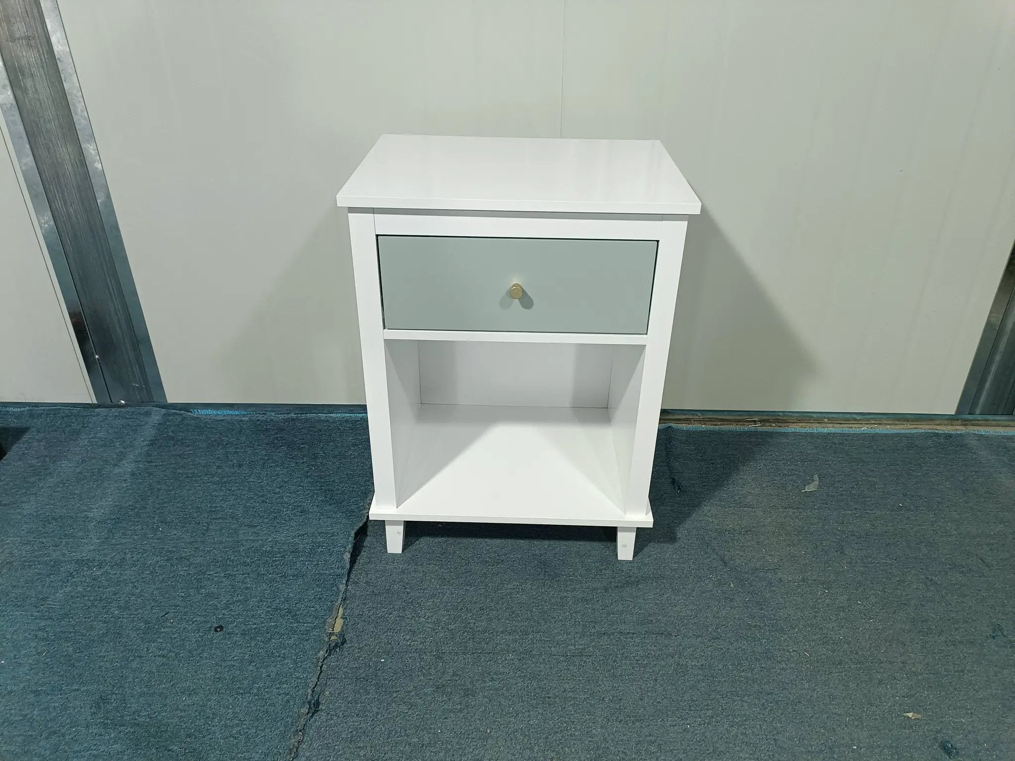 26.77''H Wooden Nightstand with One Drawer and One Shelf by HouseOfZazla