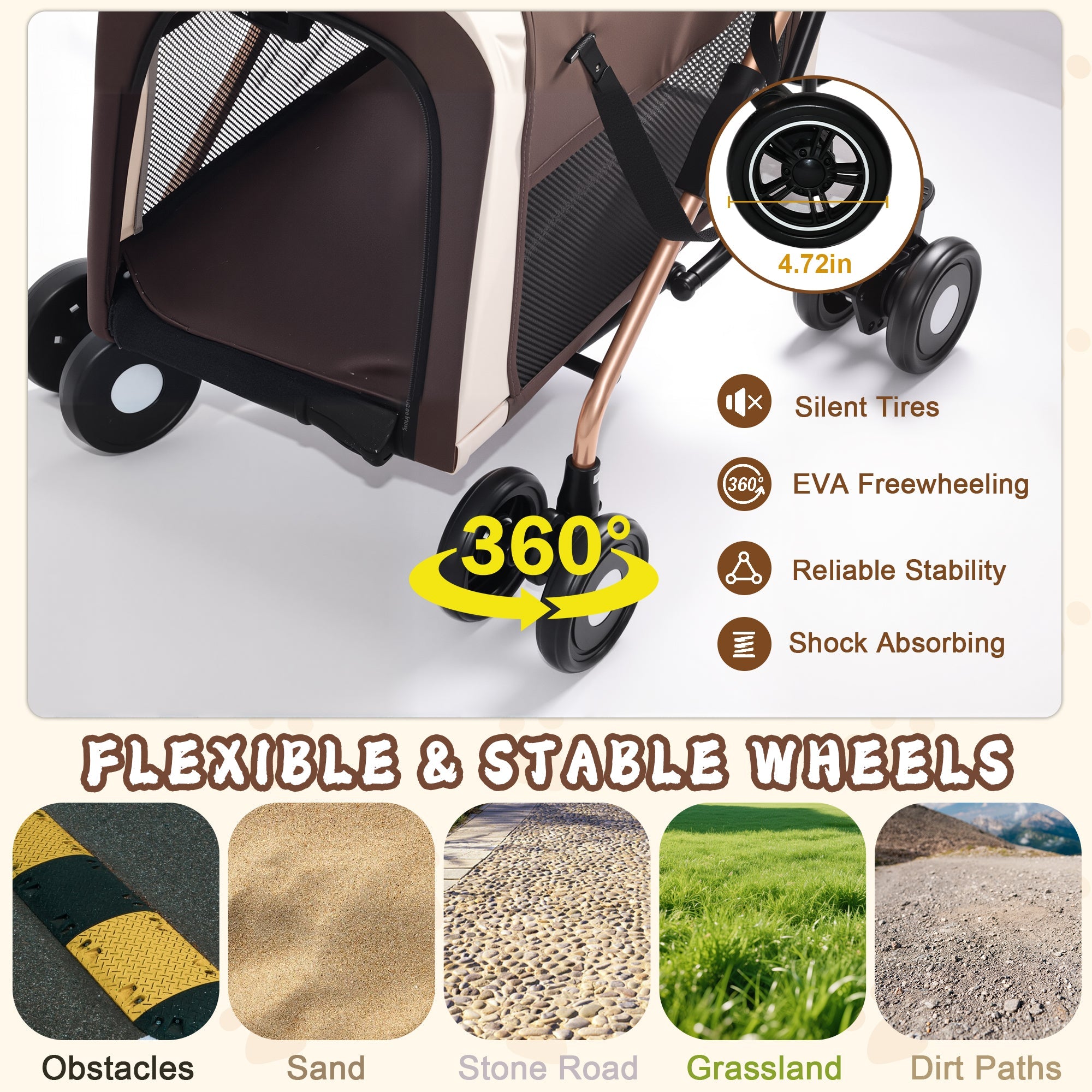 Double Pet Stroller for Dogs and Cats by HouseOfZazla