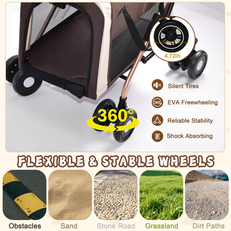 Double Pet Stroller for Dogs and Cats by HouseOfZazla