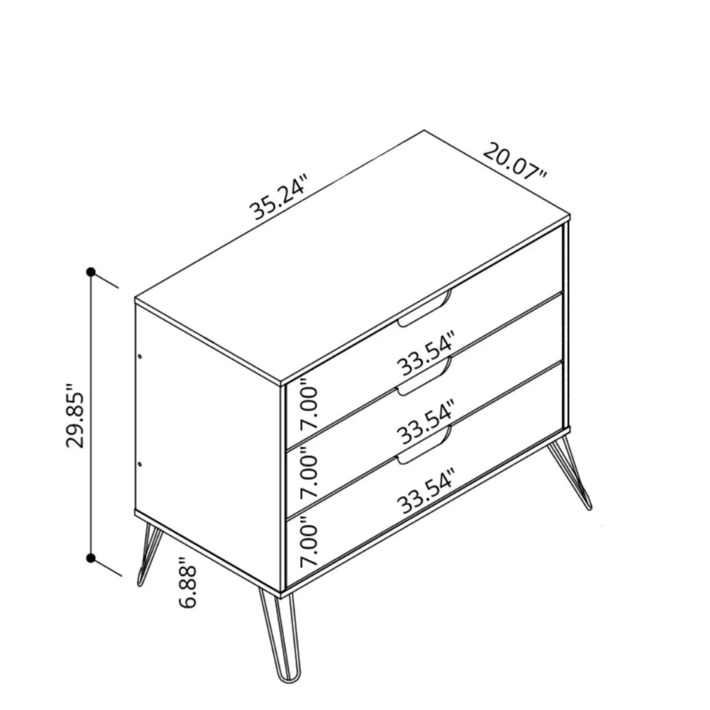 Rockefeller - 3 Drawer Dresser by HouseOfZazla