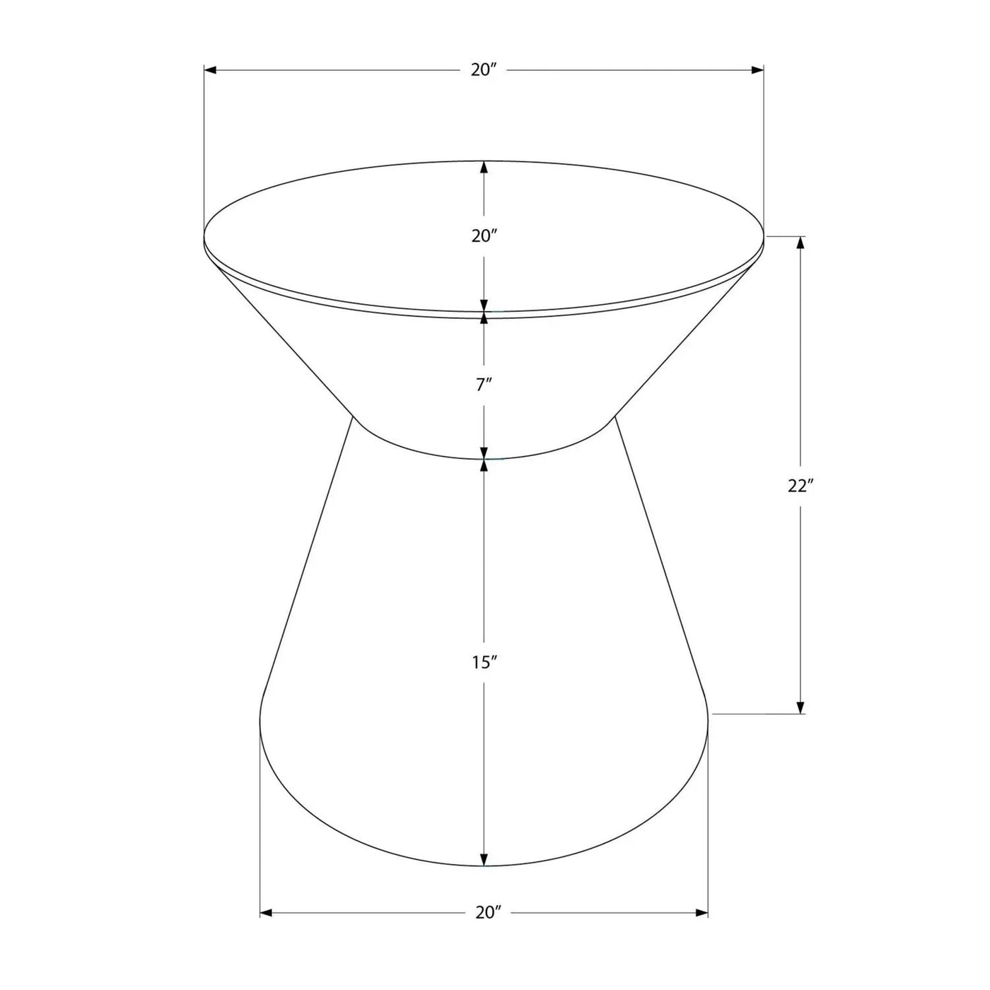 Drum Accent Side Table, Contemporary & Modern Elegant Design by Unique Piece Furniture