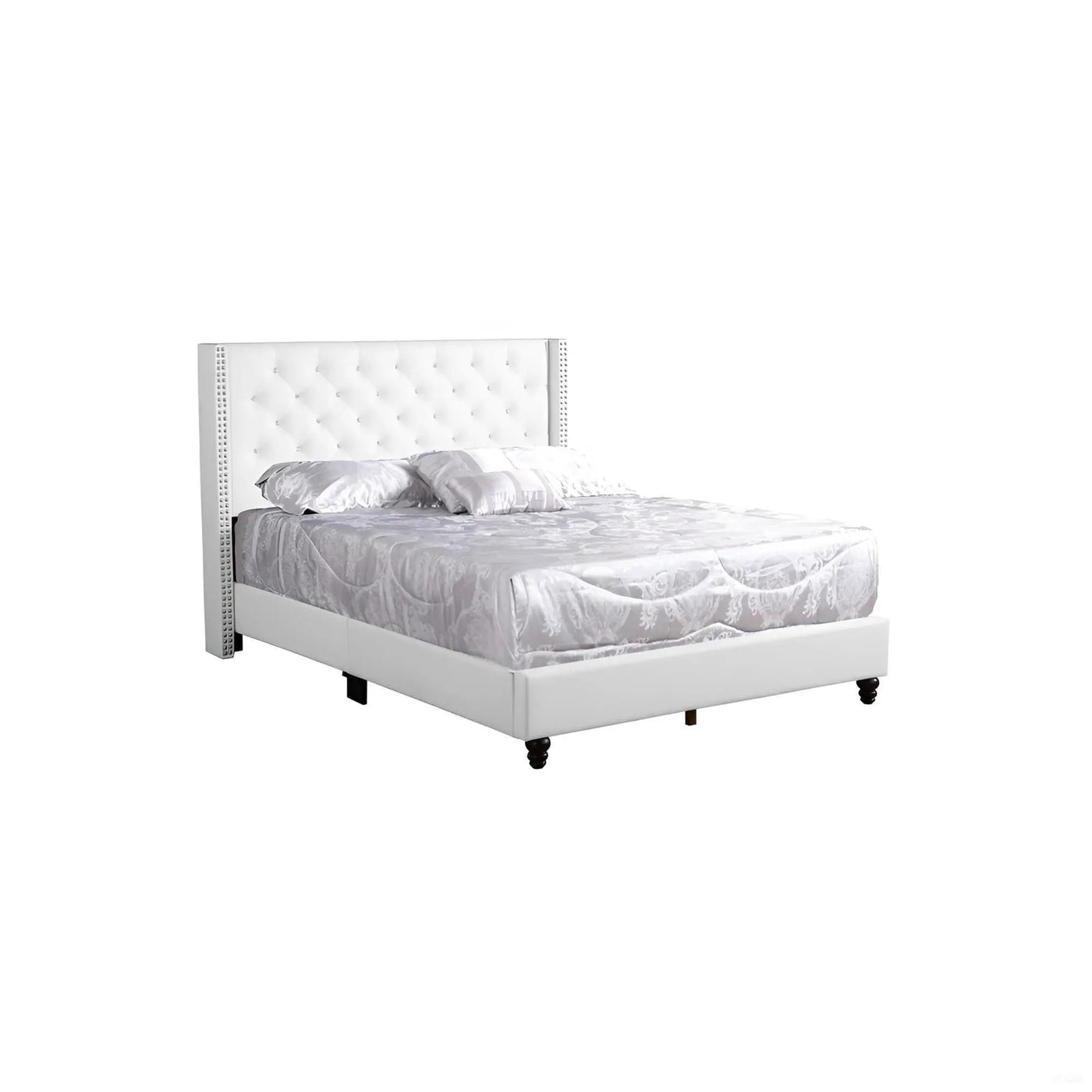 Upholstered Nailhead Trim Chic Bed by HouseOfZazla