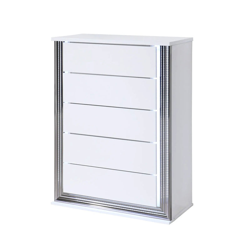 Moon - Smooth Chest With LED - White by Unique Piece Furniture