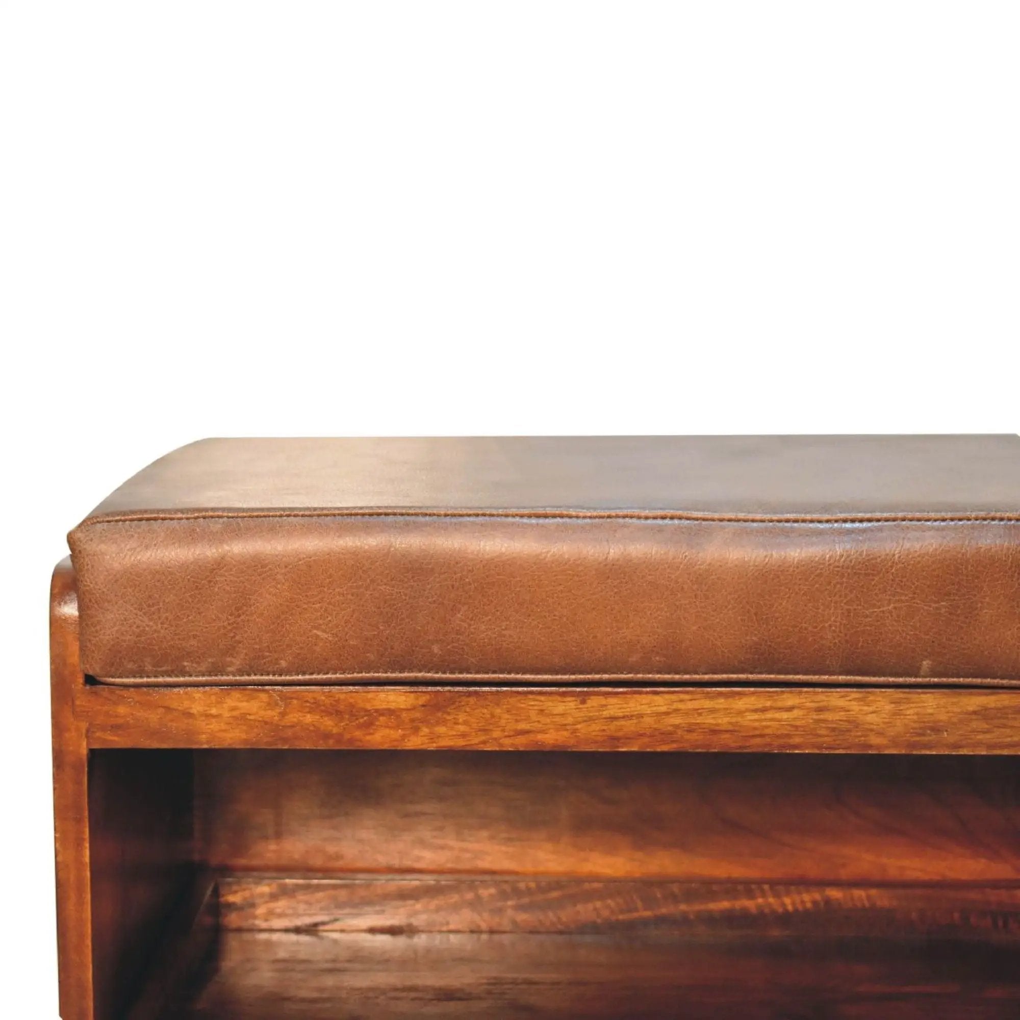 Buffalo - Hide Pull Out Shoe Storage Bench by Unique Piece Furniture