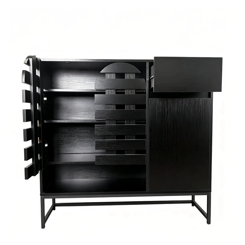 Buffet Cabinet with Storage and Woven Doors by HouseOfZazla