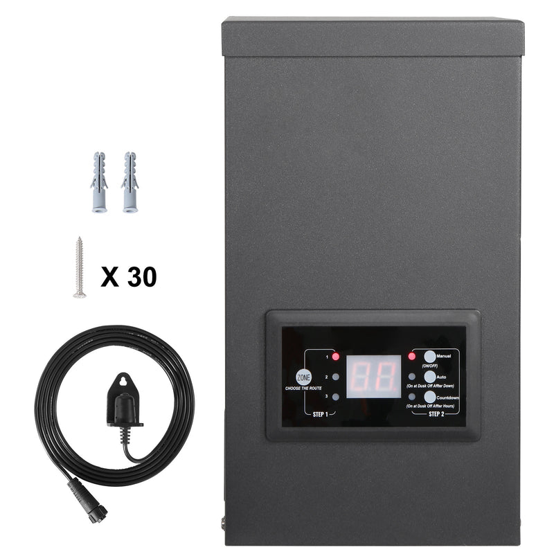 300W Low Voltage Landscape Transformer with Timer and Photocell Sensor by HouseOfZazla