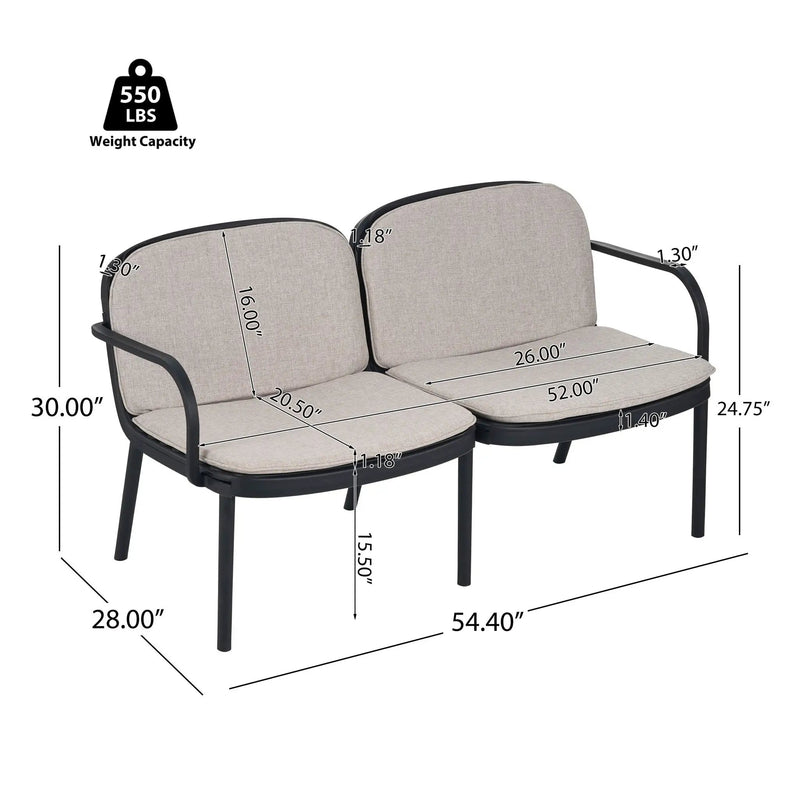 Luna Outdoor Patio Loveseat by HouseOfZazla