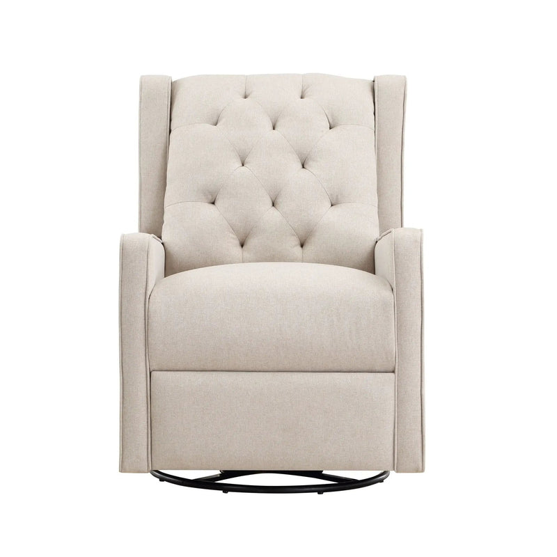 Milah - Gliding Swivel Recliner Tufted by HouseOfZazla