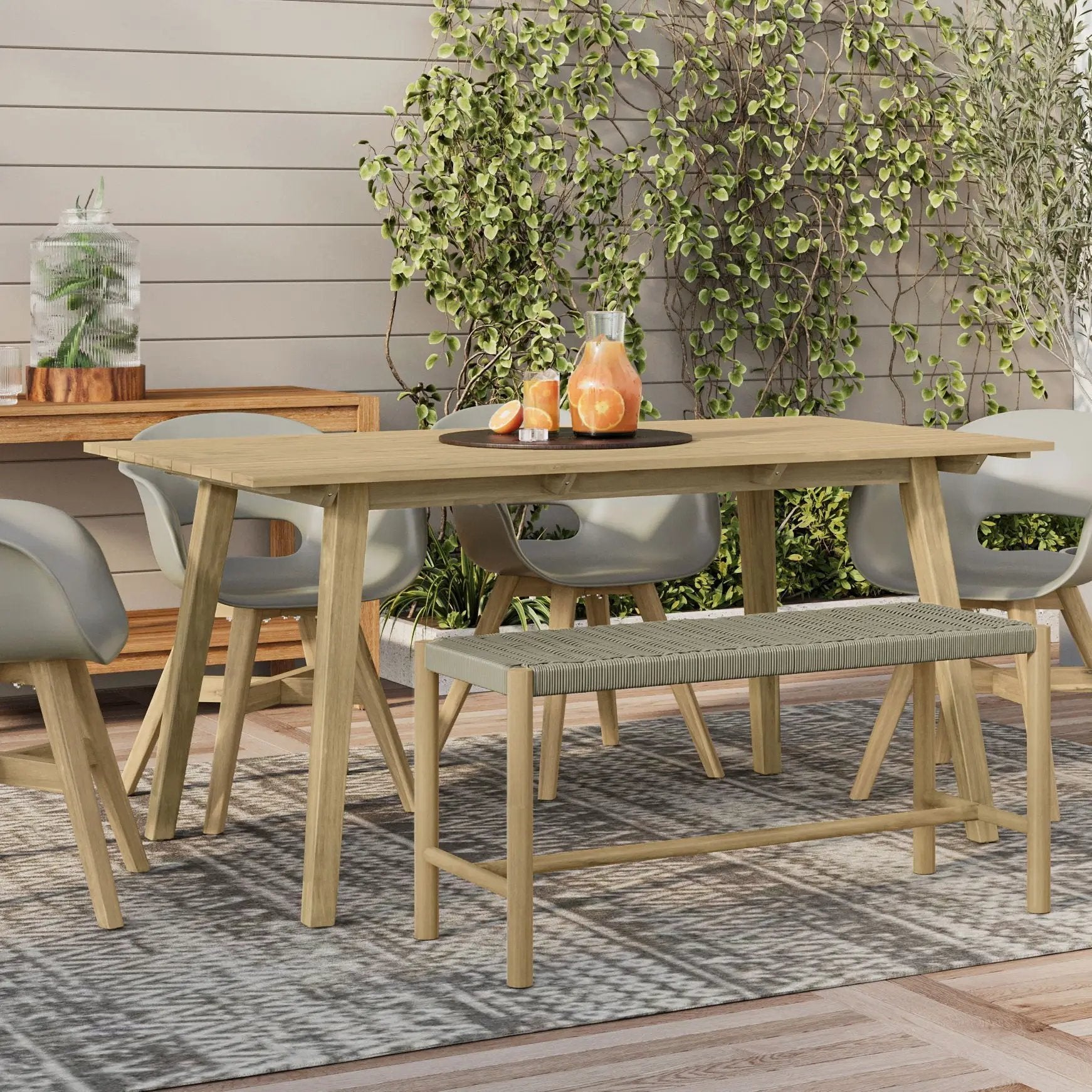 Dahlia - Outdoor Indoor Contemporary Bench by Unique Piece Furniture