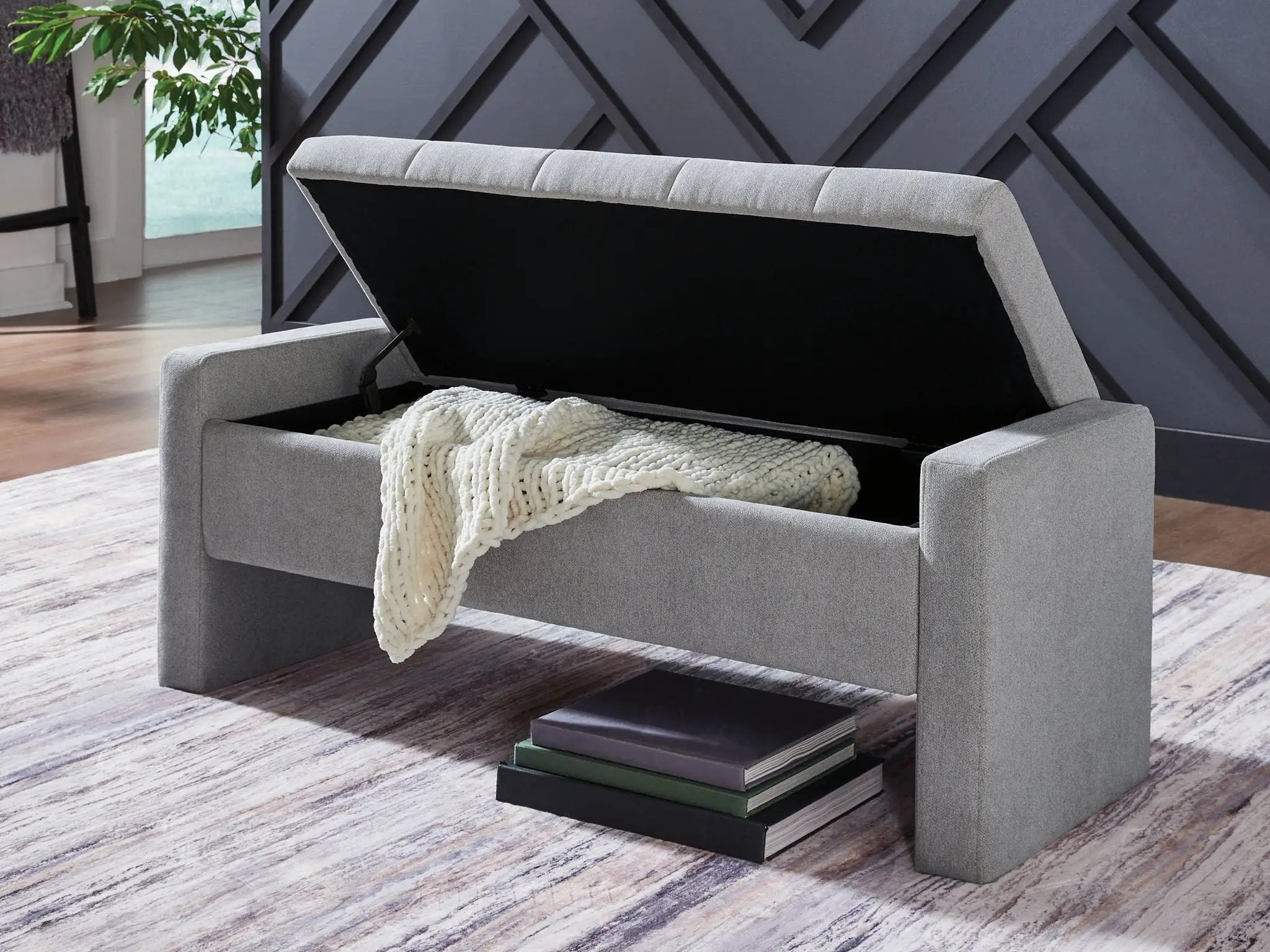 Akselman - Storage Bench - Gray by Unique Piece Furniture