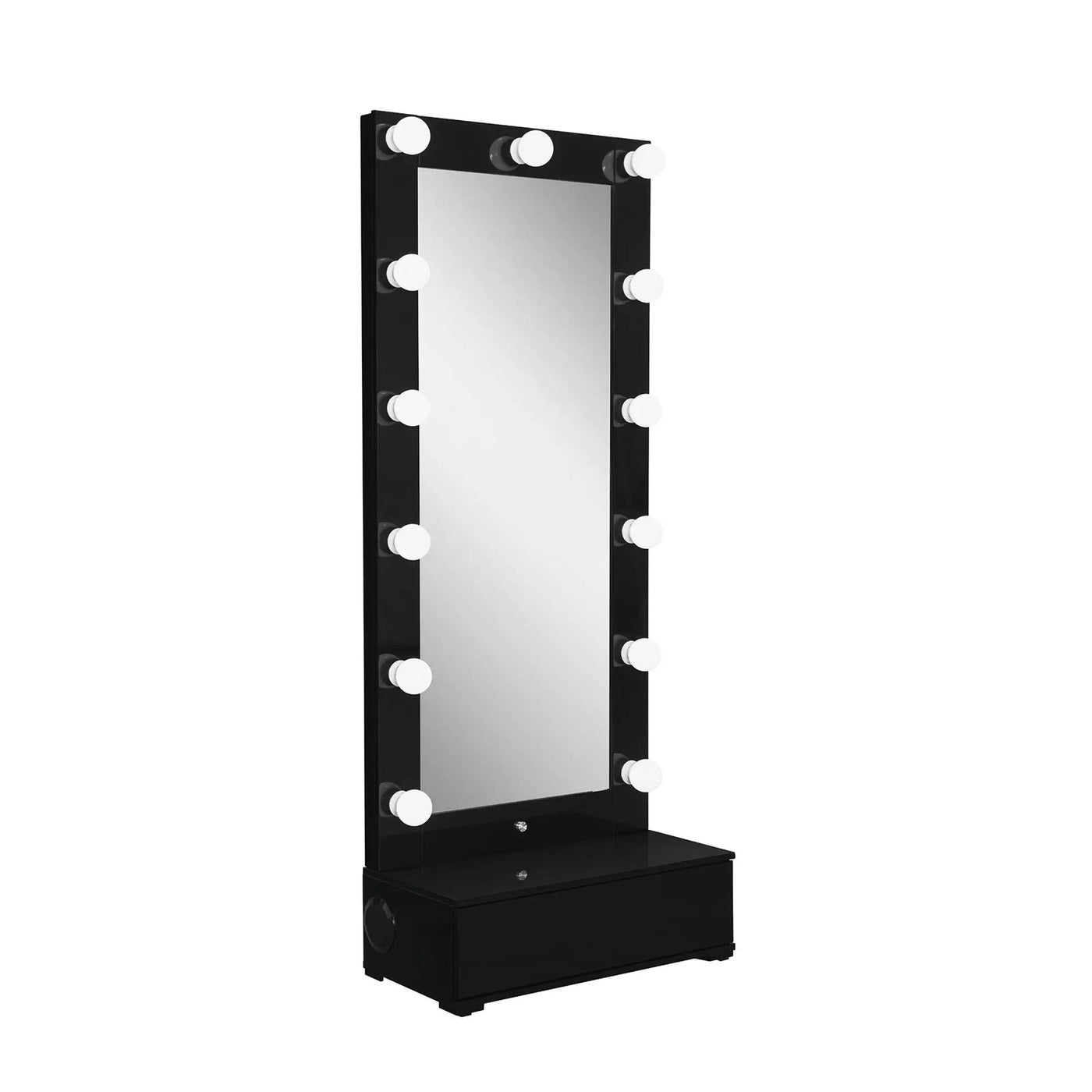 Elisa - Narrow Tall Mirror With Speaker And Drawer by HouseOfZazla