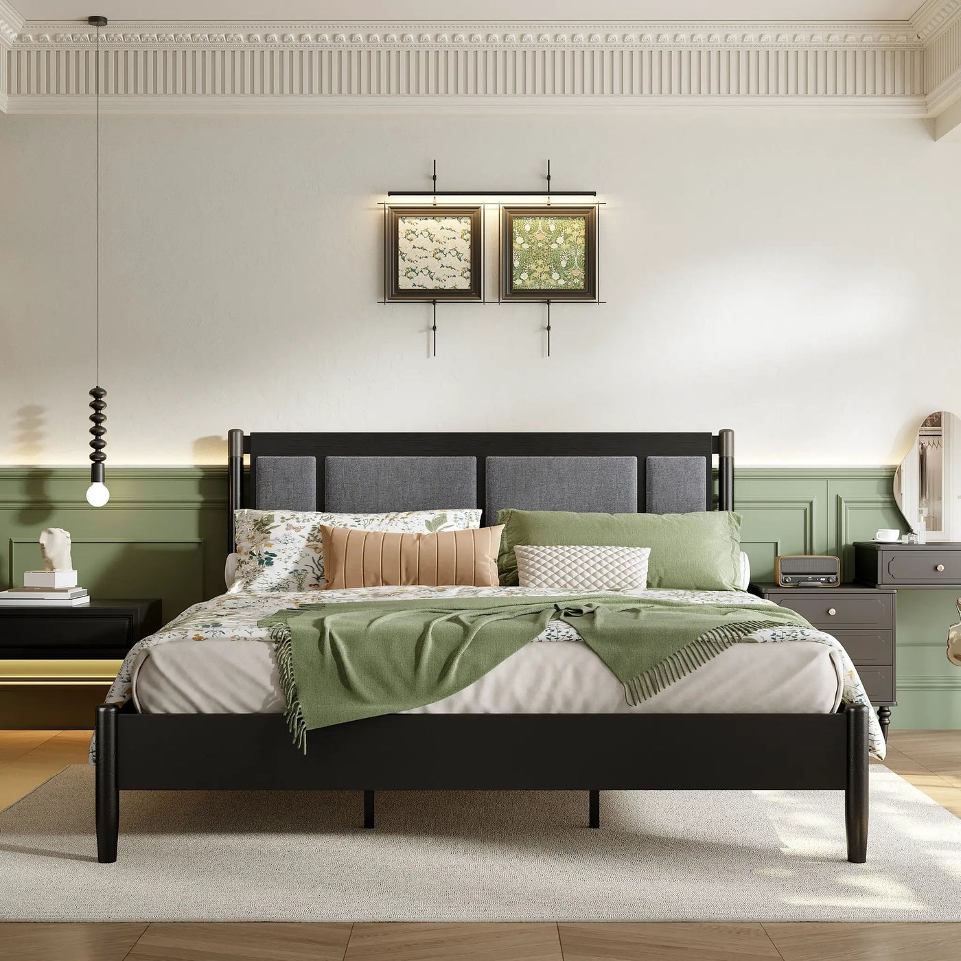 Solid Wood King Bed, Heavy Duty Support Without a Box Spring by HouseOfZazla