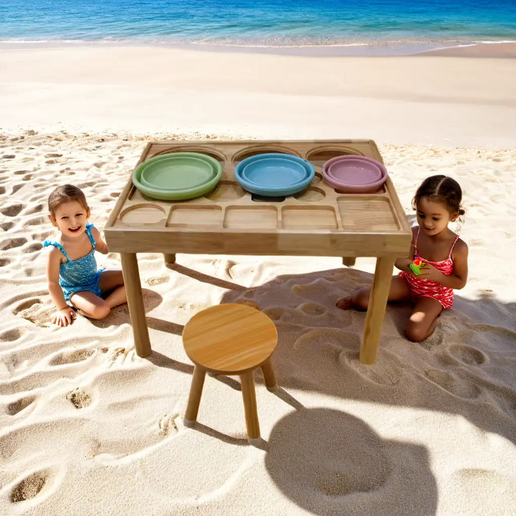 Sensory Table for Toddlers 1-3 with 2 Chairs by HouseOfZazla