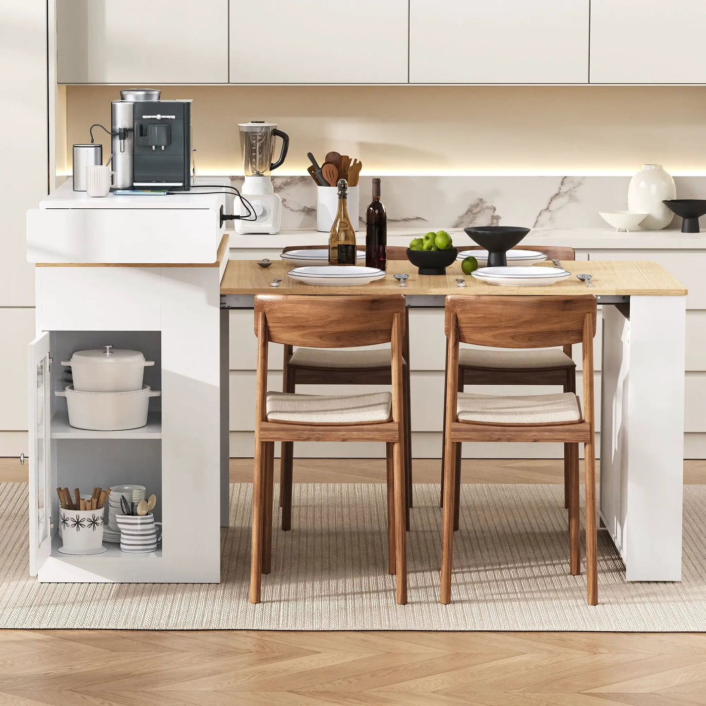 Extendable Dining Table With Folding Top by Unique Piece Furniture