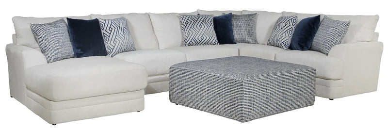 Polaris - Sectional With Comfort Coil Seating, 9 Included Accent Pillows And Included Cocktail Ottoman by Unique Piece Furniture
