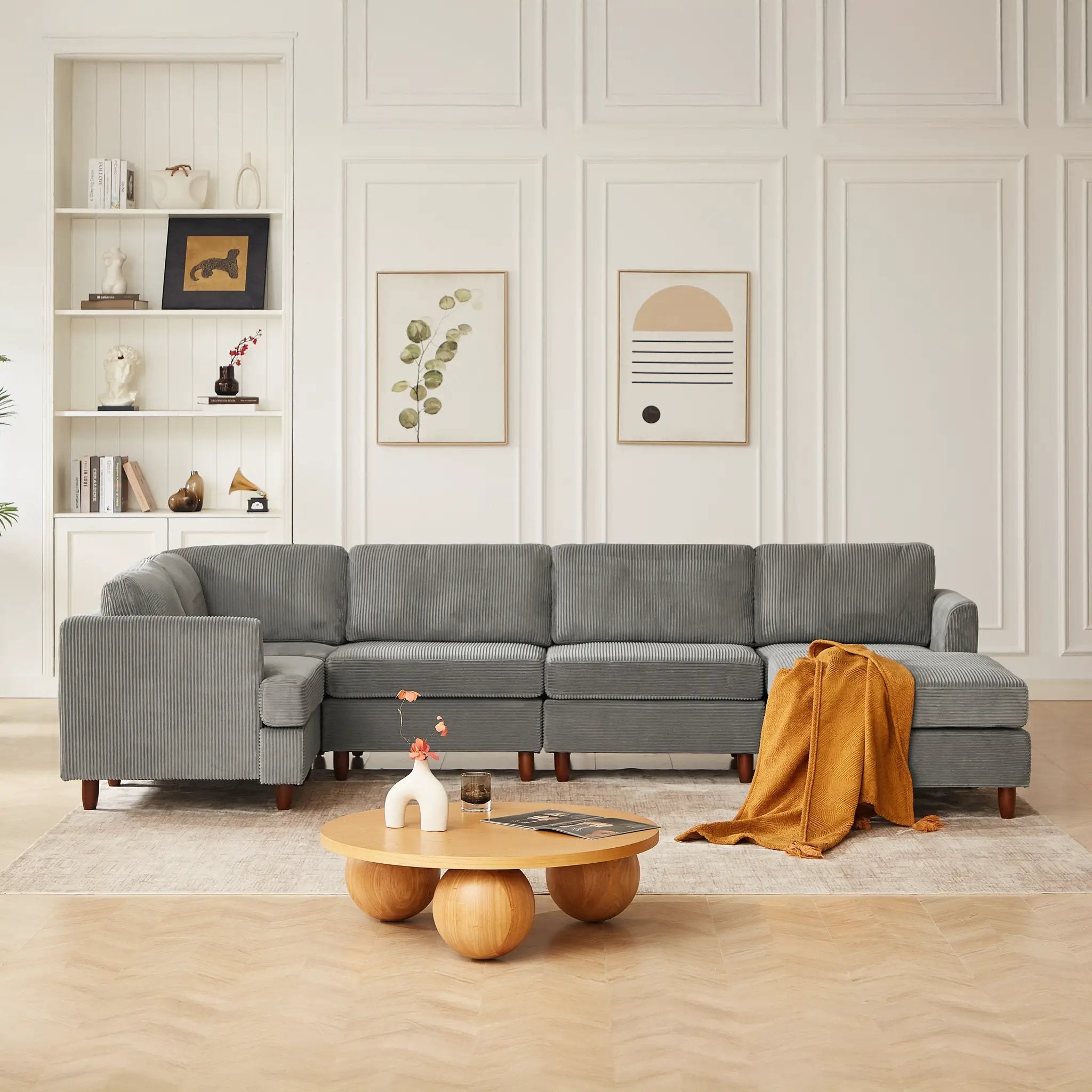 Modern Modular Sectional Couch, 6 Seaters Sleeper Sofa by HouseOfZazla