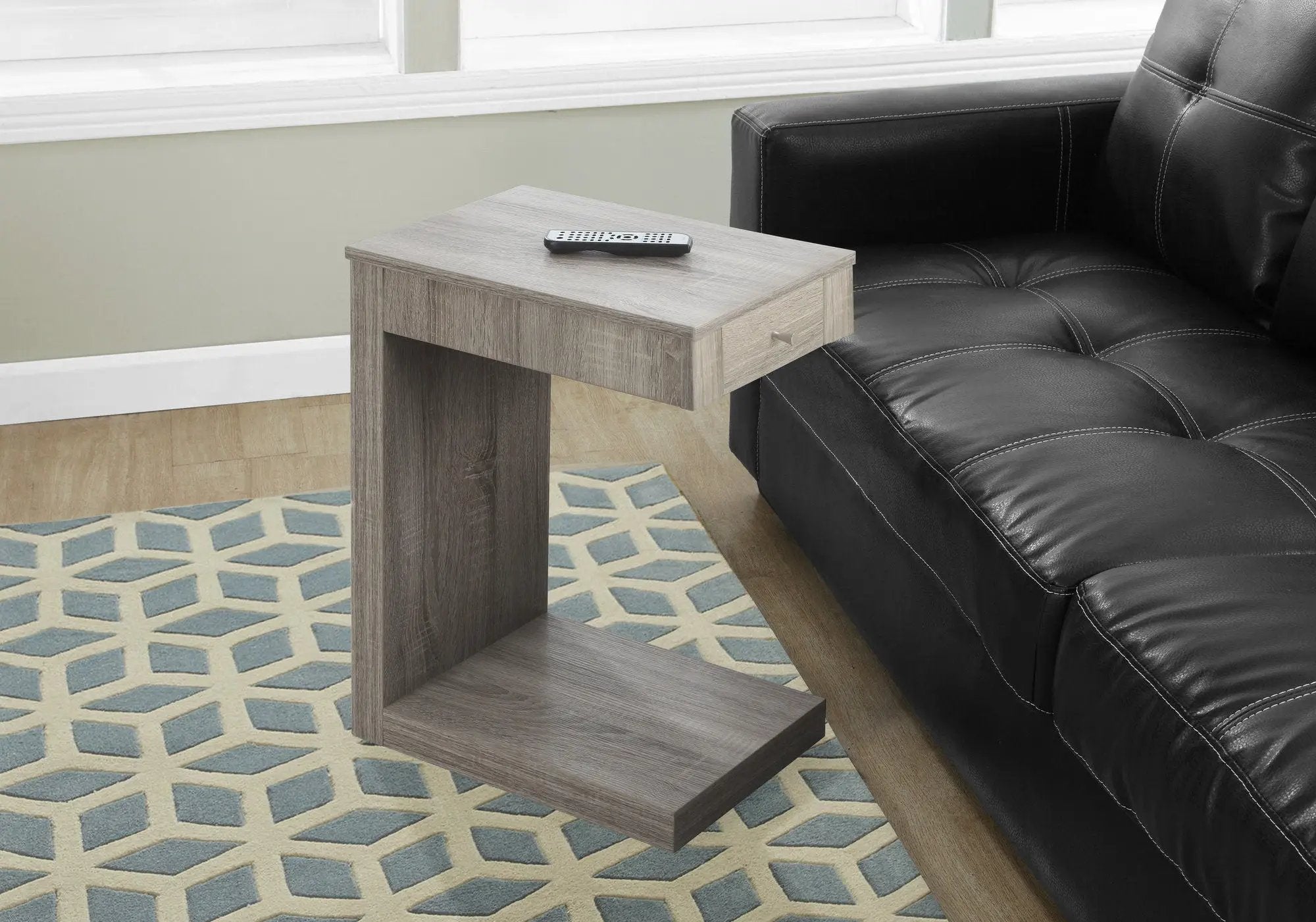 Accent Table, C - Shaped Contemporary & Modern - Taupe by Unique Piece Furniture