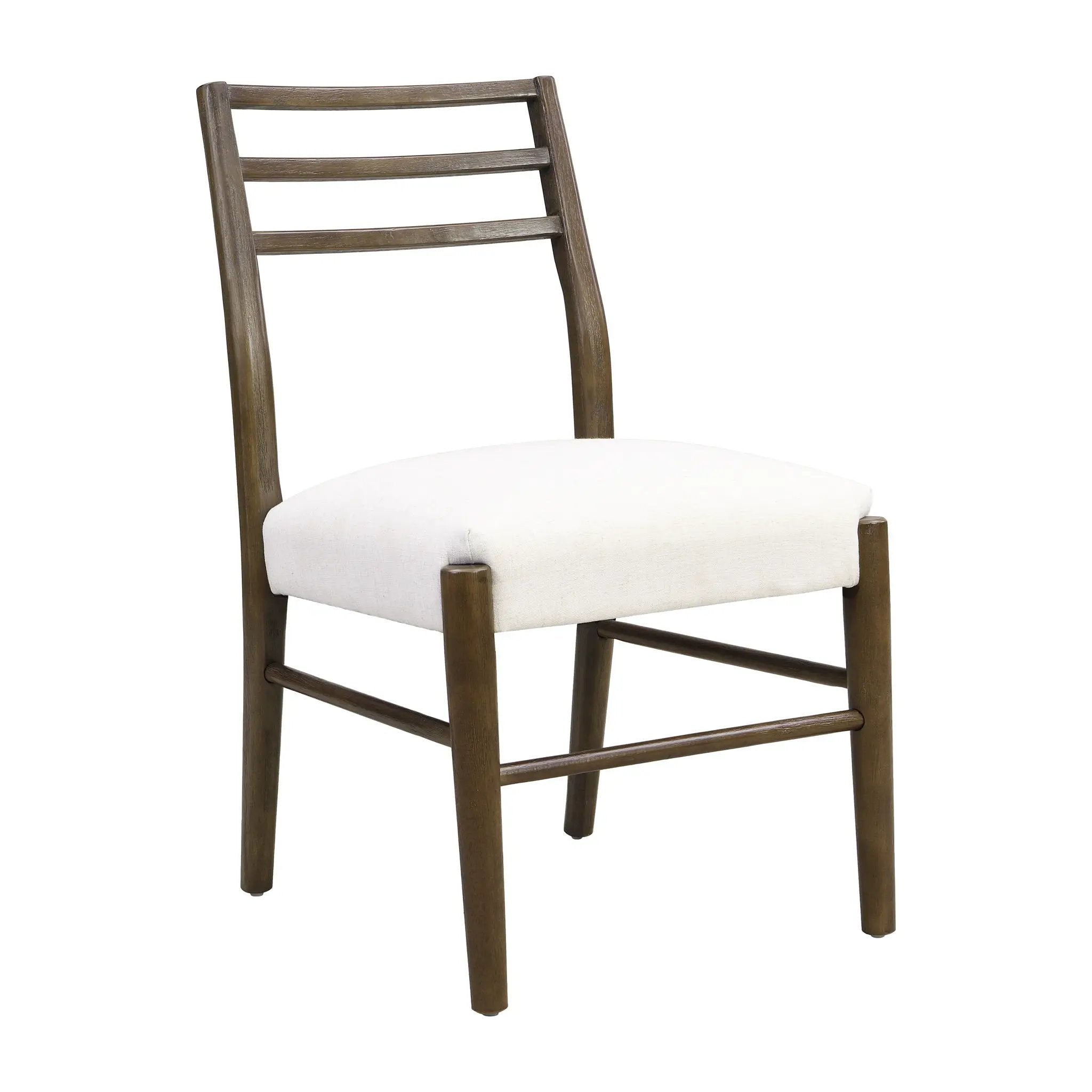 Farmhouse Style Dining Chair Set With Ladder Back Design by HouseOfZazla