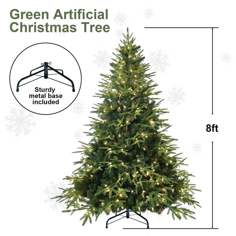 6.5ft Pre-Lit Artificial Christmas Tree with 450 Warm White Lights by HouseOfZazla