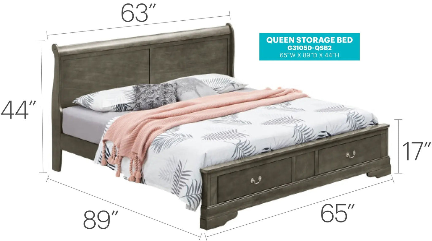 Upholstered Panel Sleigh Bed Design by Unique Piece Furniture