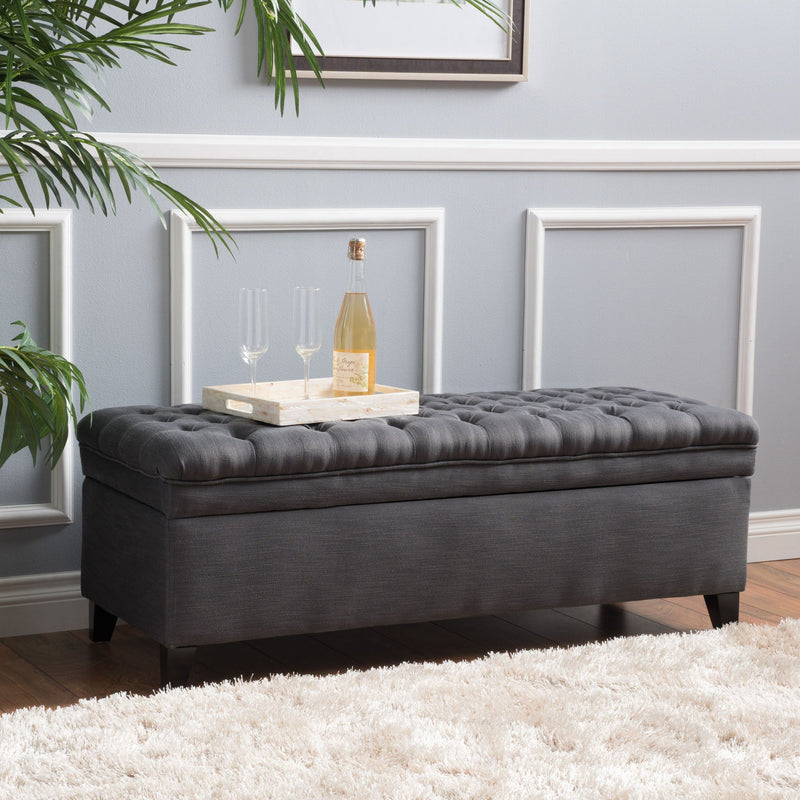 Juliana Storage Ottoman With Birch Legs by HouseOfZazla
