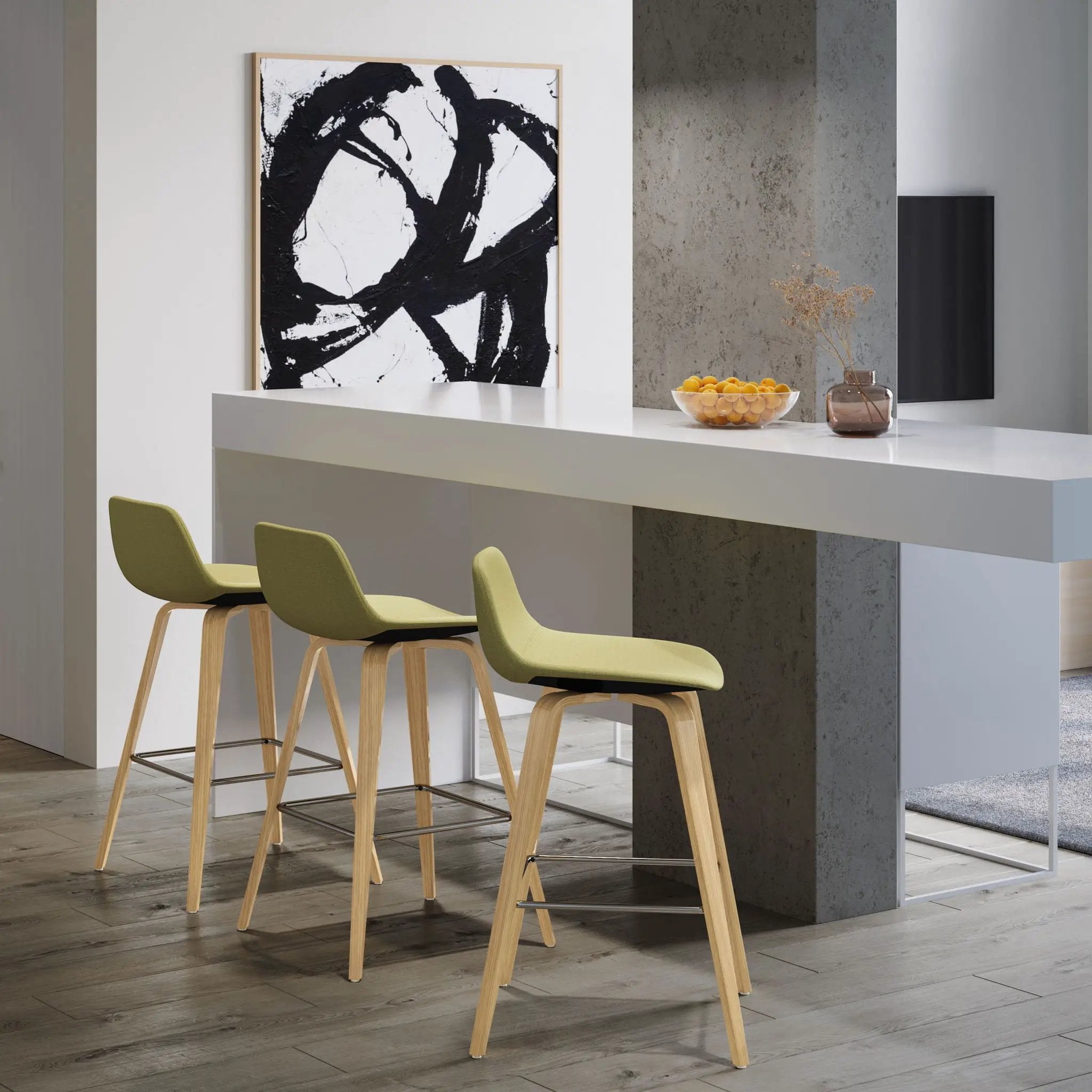 Randolph Bentwood - Upholstered Counter / Bar Height Stool (Set of 2) by Unique Piece Furniture