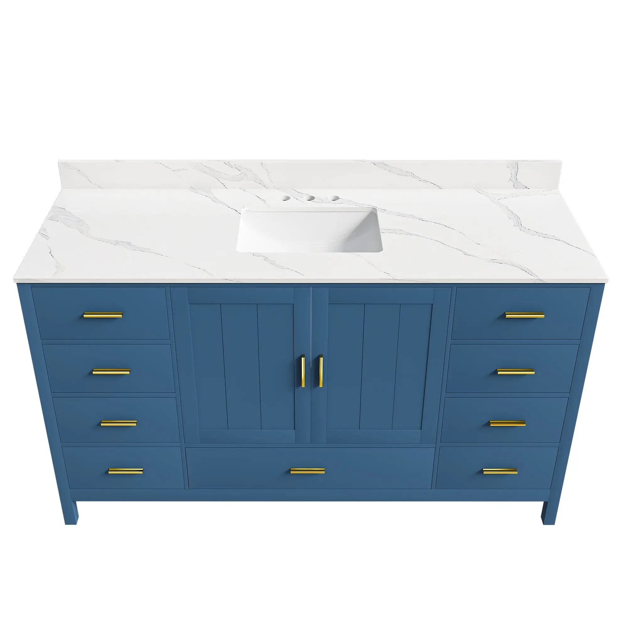 60" Modern Solid Wood Bathroom Vanity with Sink by HouseOfZazla