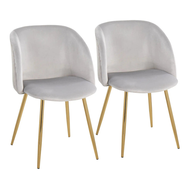 Fran - Pleated Waves Contemporary Chair (Set of 2) by Unique Piece Furniture