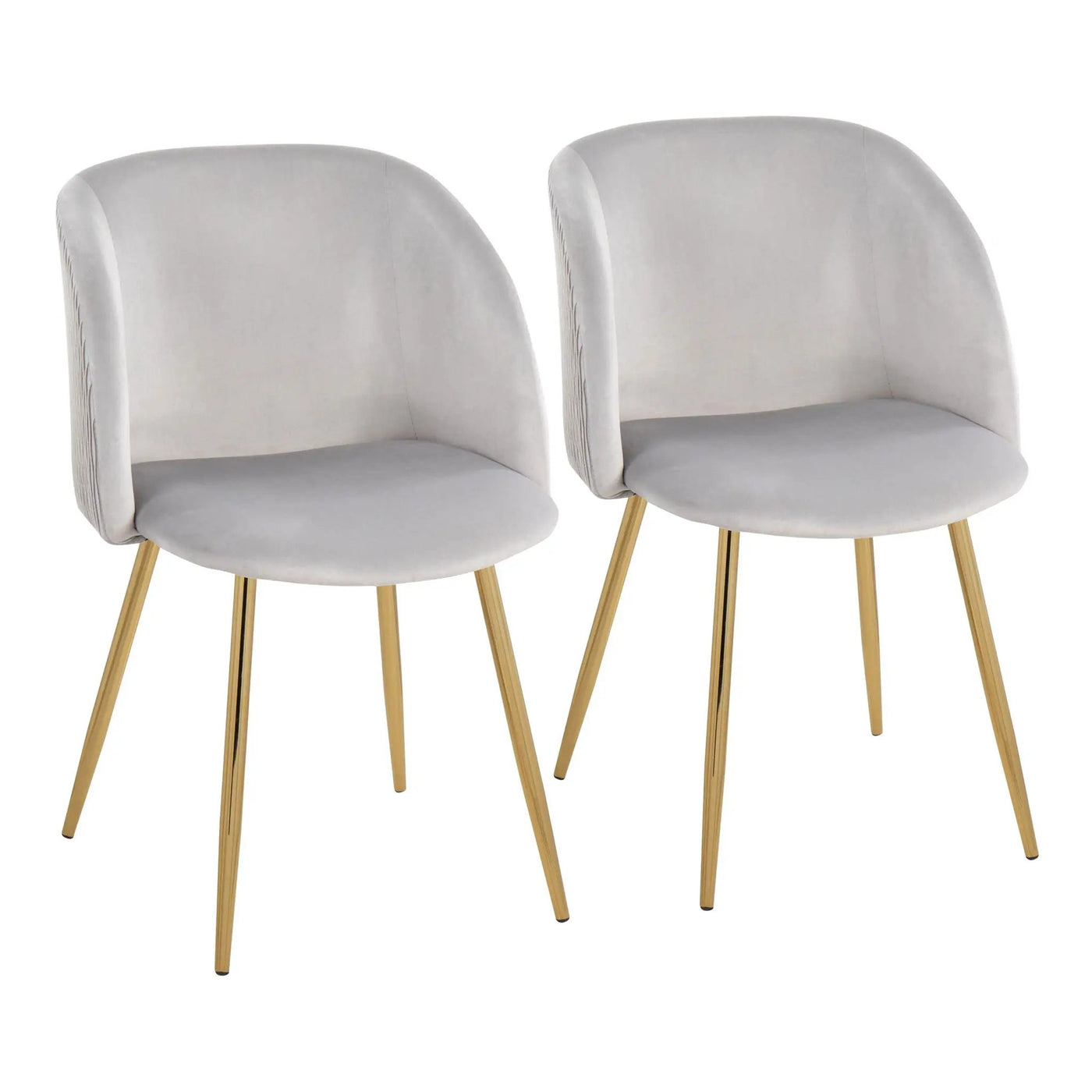 Fran - Pleated Waves Contemporary Chair (Set of 2) by HouseOfZazla