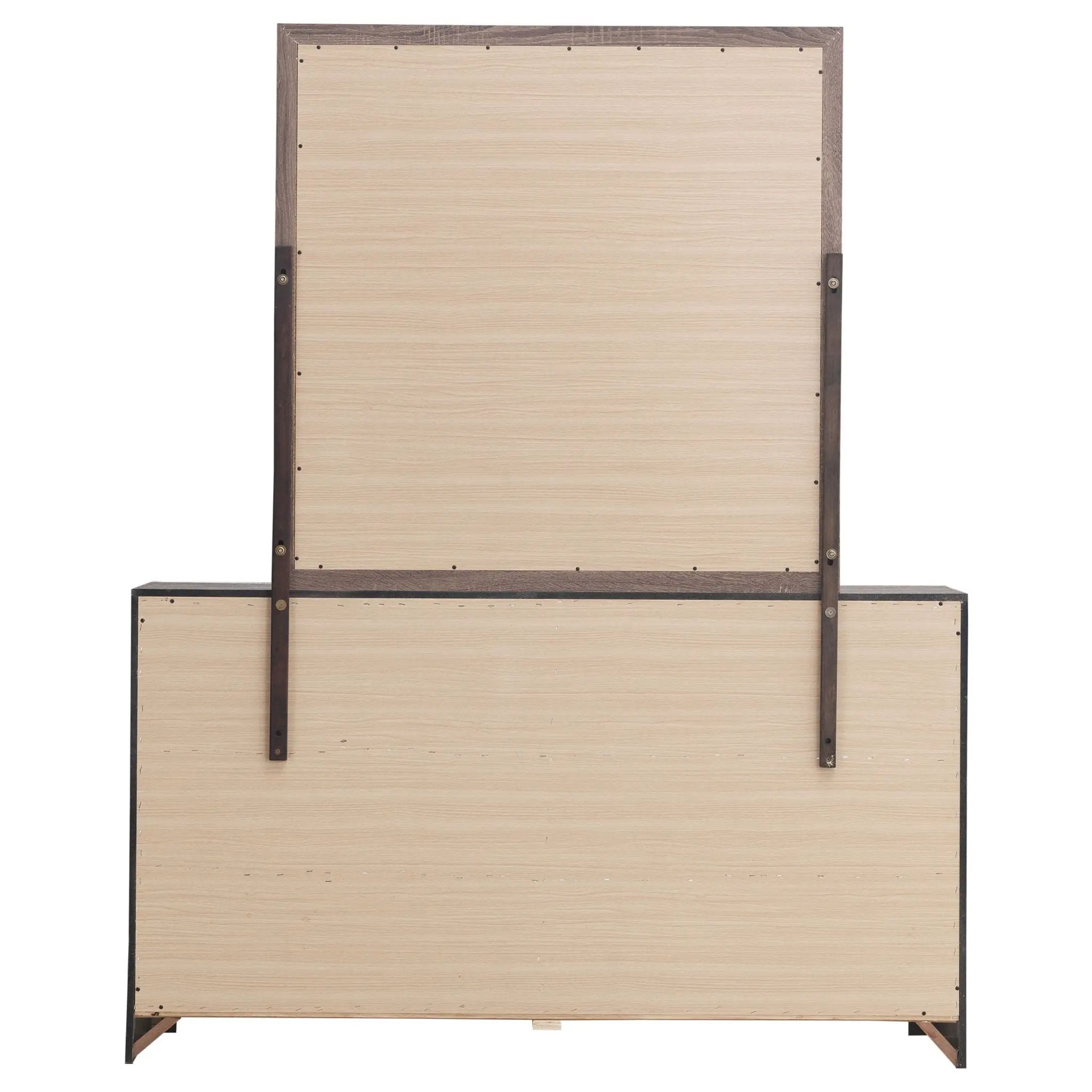 Brantford 6-drawer Dresser with Mirror Barrel Oak by Unique Piece Furniture