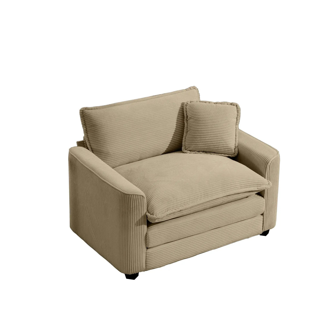 Modern Classic Fabric Single Chair Deep Seat Sofa With Pillow by Unique Piece Furniture