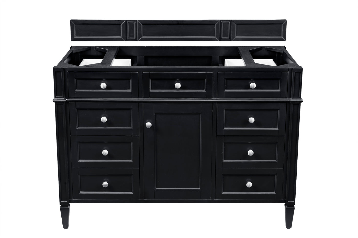 James Martin Brittany 48" Single Bathroom Vanity, Black Onyx, cabinet without a countertop