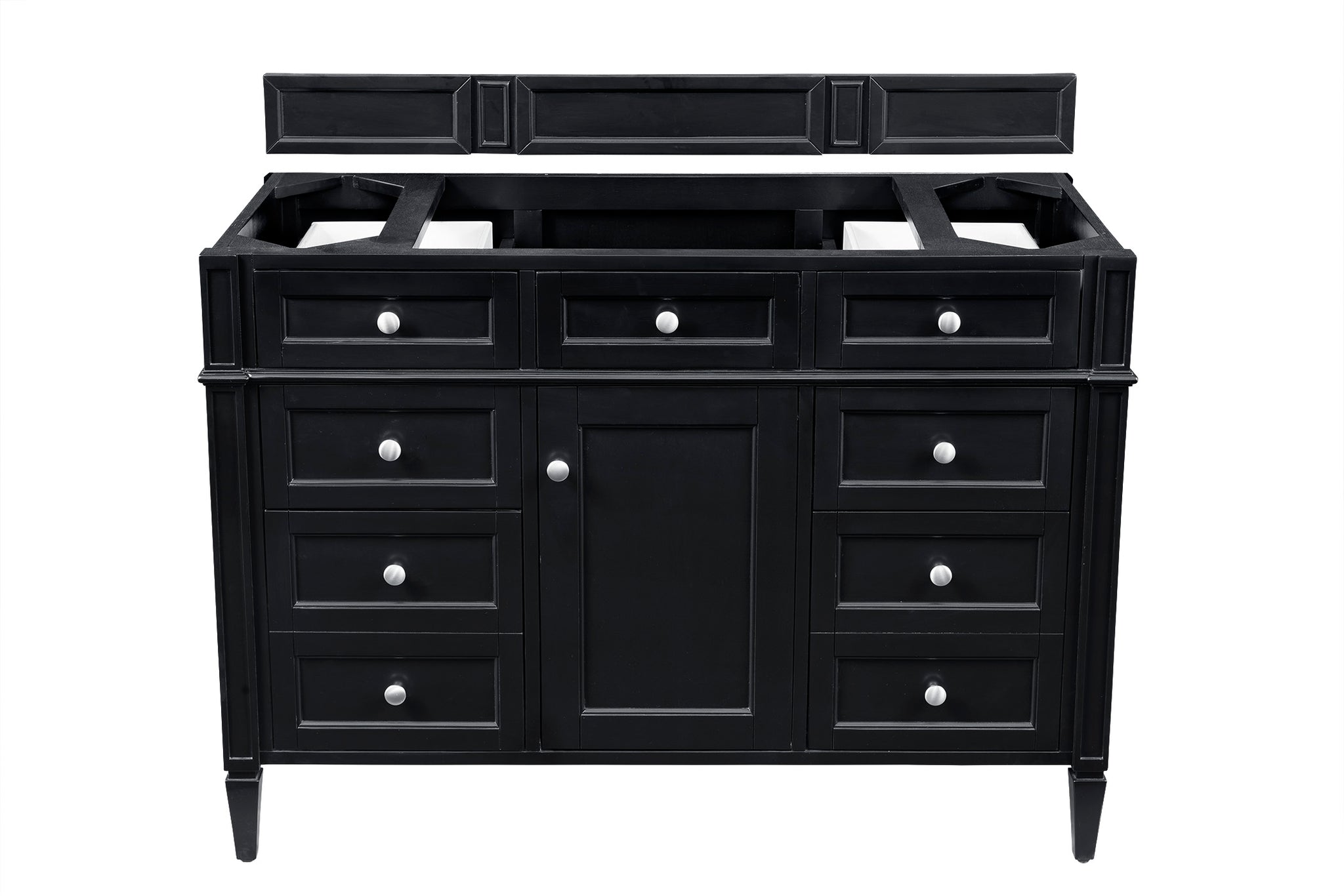 James Martin Brittany 48" Single Bathroom Vanity, Black Onyx, cabinet without a countertop