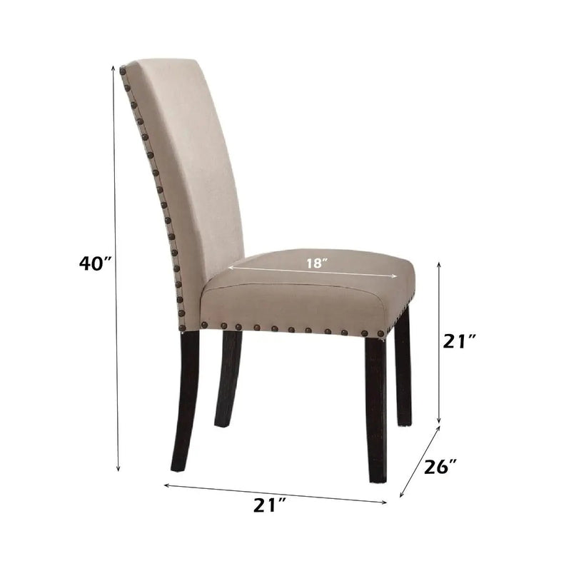 Nolan - Side Chair (Set of 2) - Linen & Salvage Dark Oak by Unique Piece Furniture