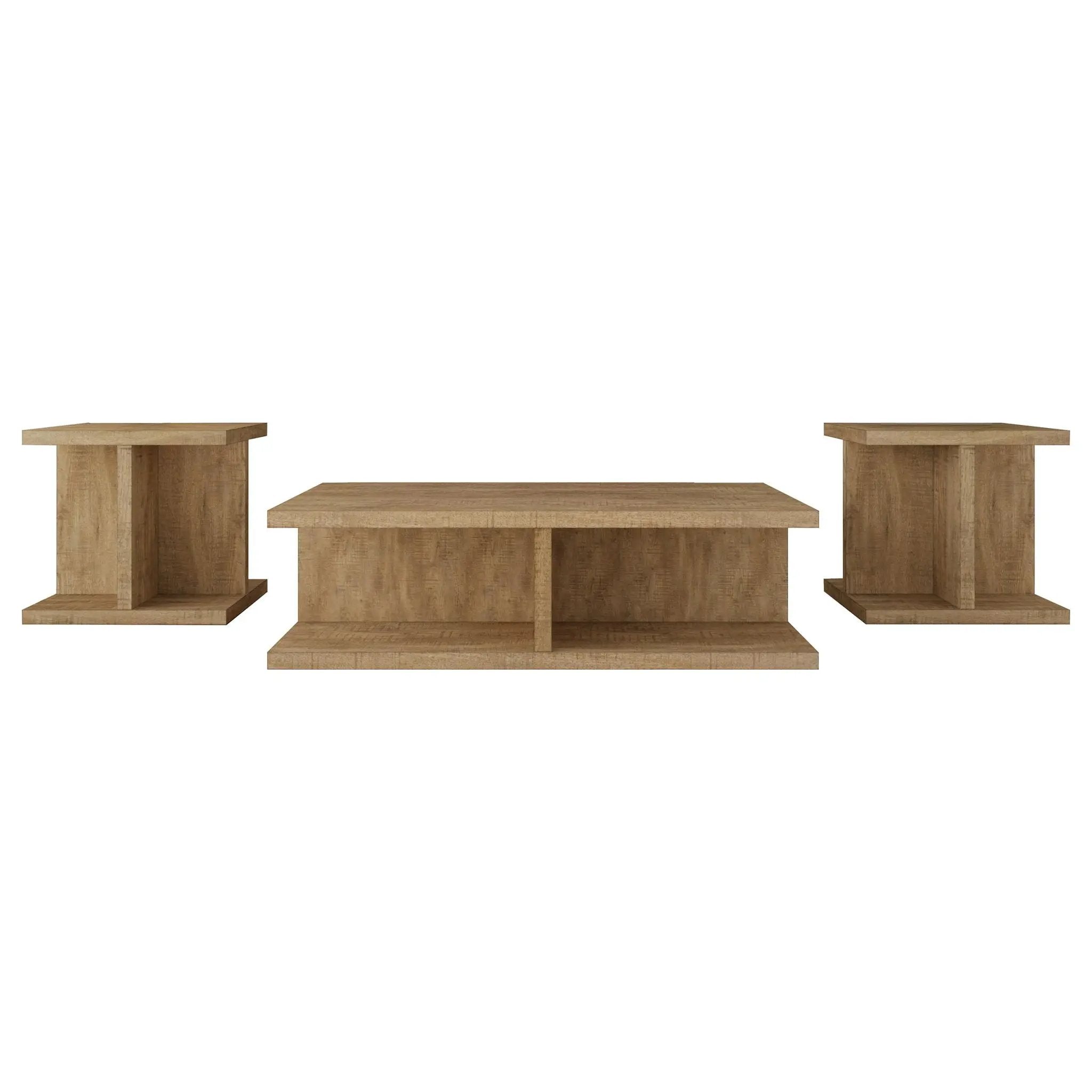 Cortona 3-piece Coffee and End Table Set Mango by Unique Piece Furniture