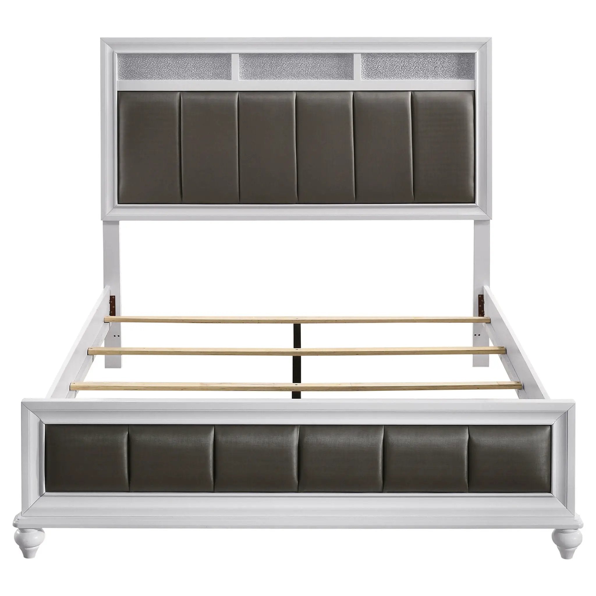 Barzini Wood Queen Panel Bed White by Unique Piece Furniture