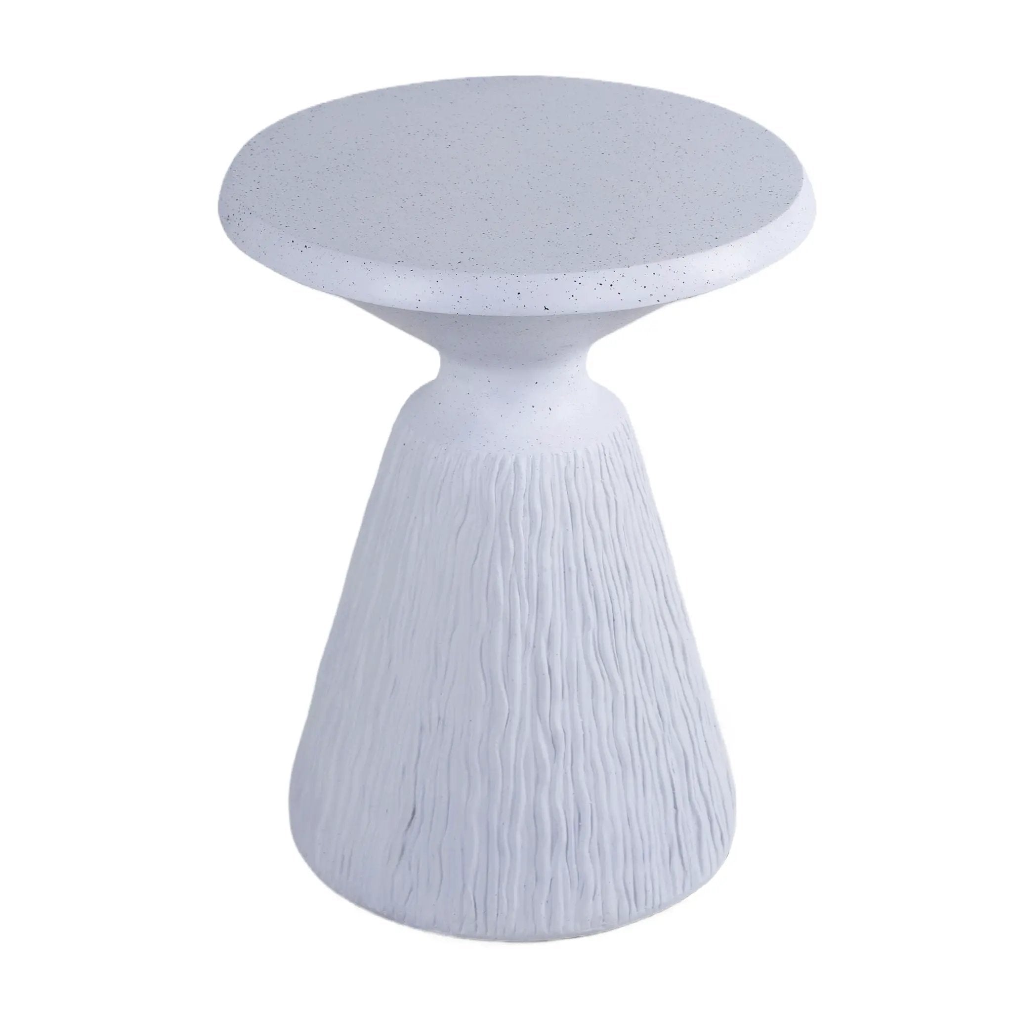 Outdoor End Table, Round Garden Stool - Aqua Gray by Unique Piece Furniture