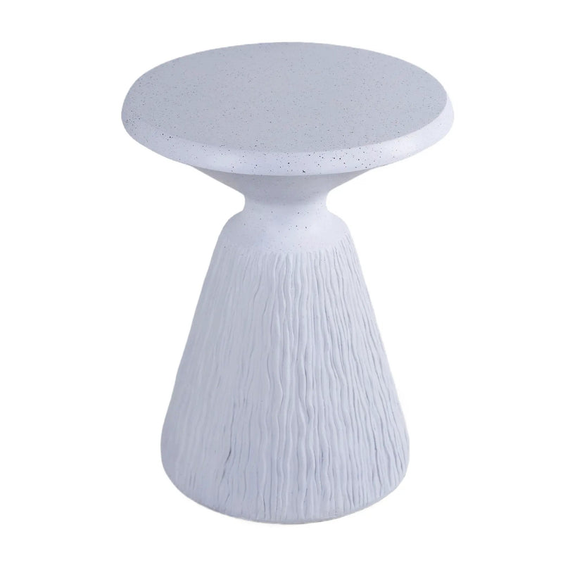 Outdoor End Table, Round Garden Stool - Aqua Gray by Unique Piece Furniture