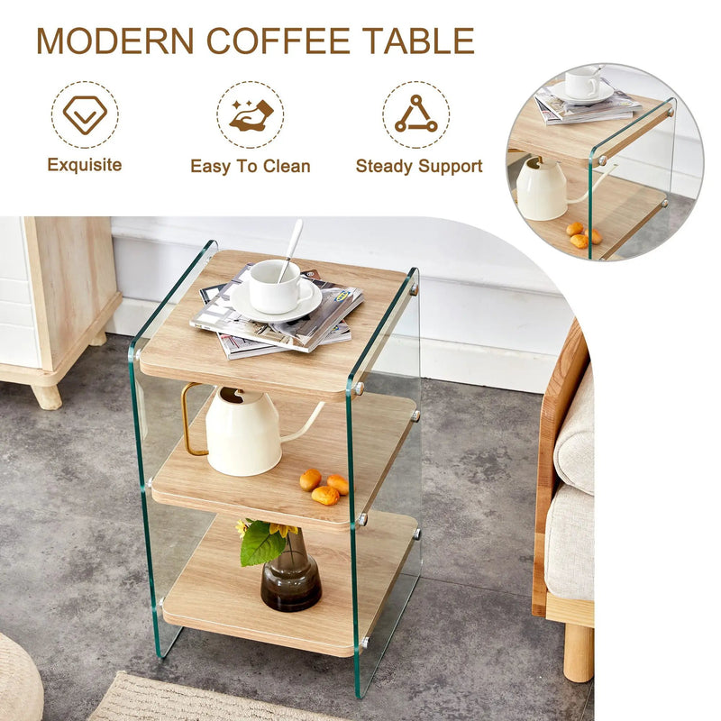 Modern 3 Layer Bedside Cabinet With Storage Function by HouseOfZazla