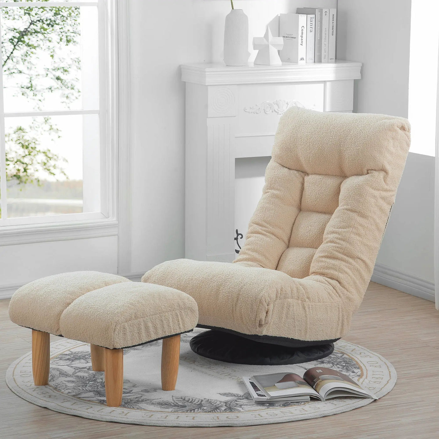 Adjustable Japanese Reclining Floor Chair Sofa With Metal Frame For Living Room by HouseOfZazla