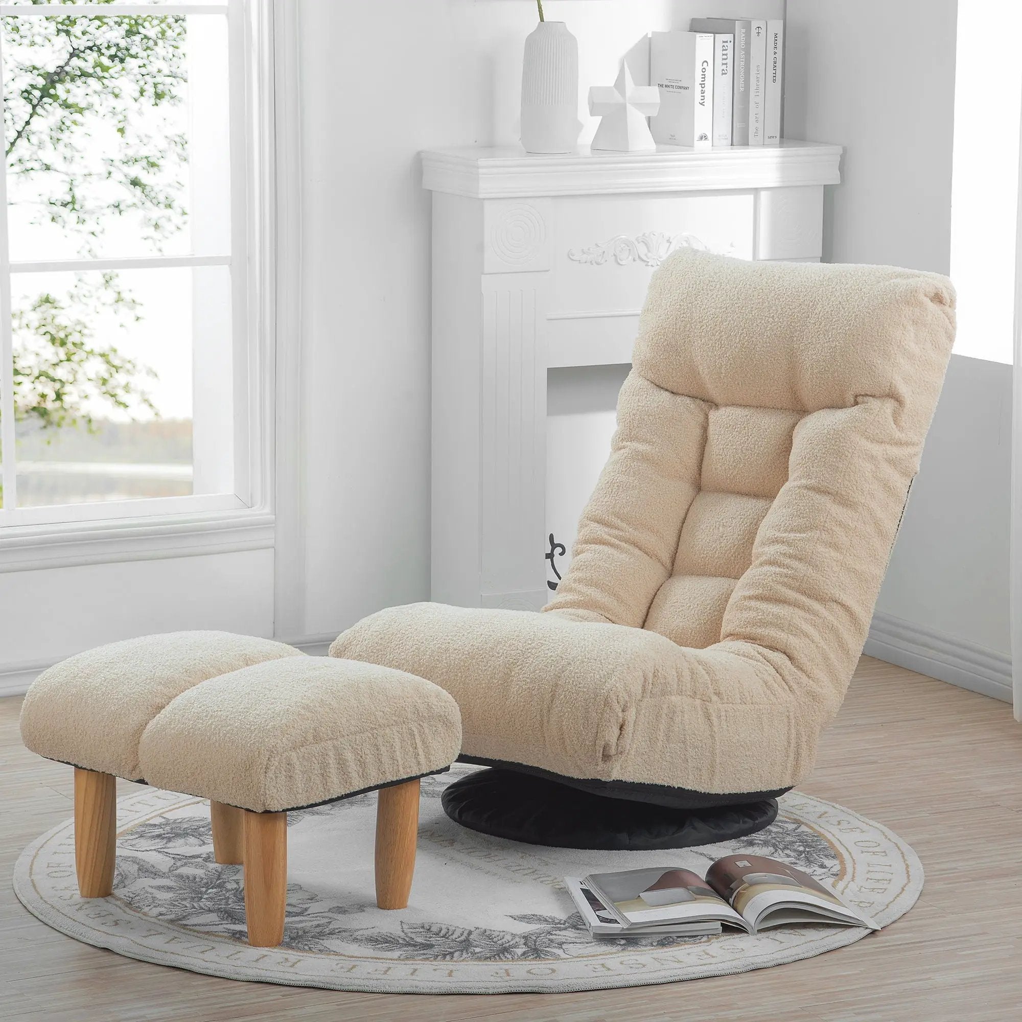 Adjustable Japanese Reclining Floor Chair Sofa With Metal Frame For Living Room by Unique Piece Furniture