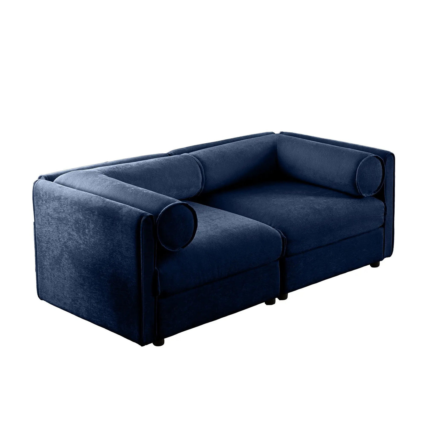 Stylish Sofa With Storage Seat And Cylindrical Backrest by HouseOfZazla