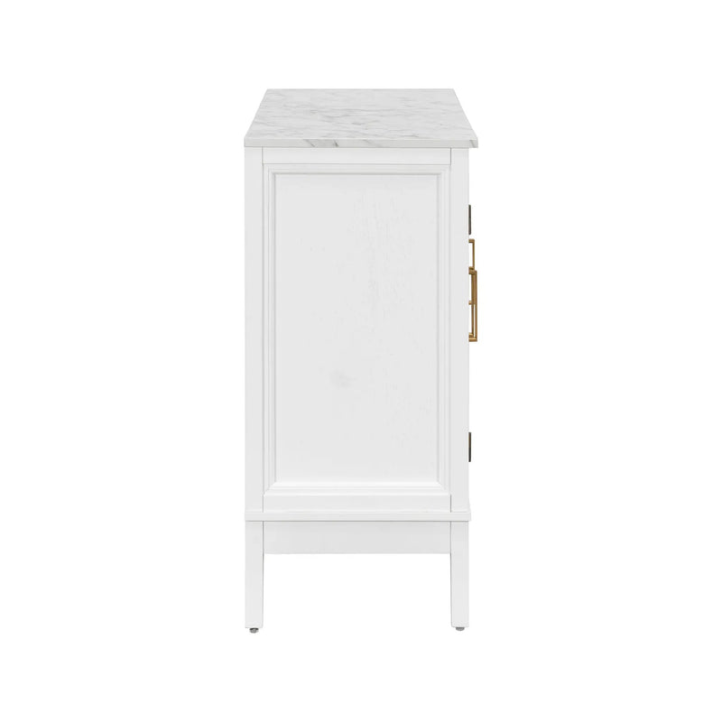 Storage Cabinet 3 Doors Stylish Style White by HouseOfZazla