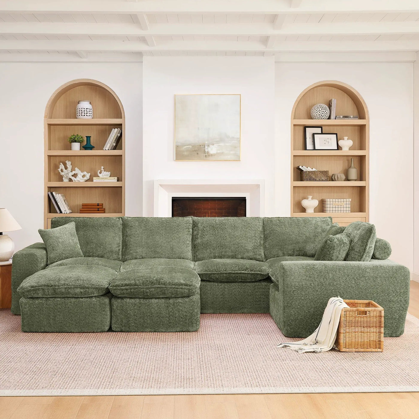 Sectional Sofa With Moveable Ottoman by Unique Piece Furniture