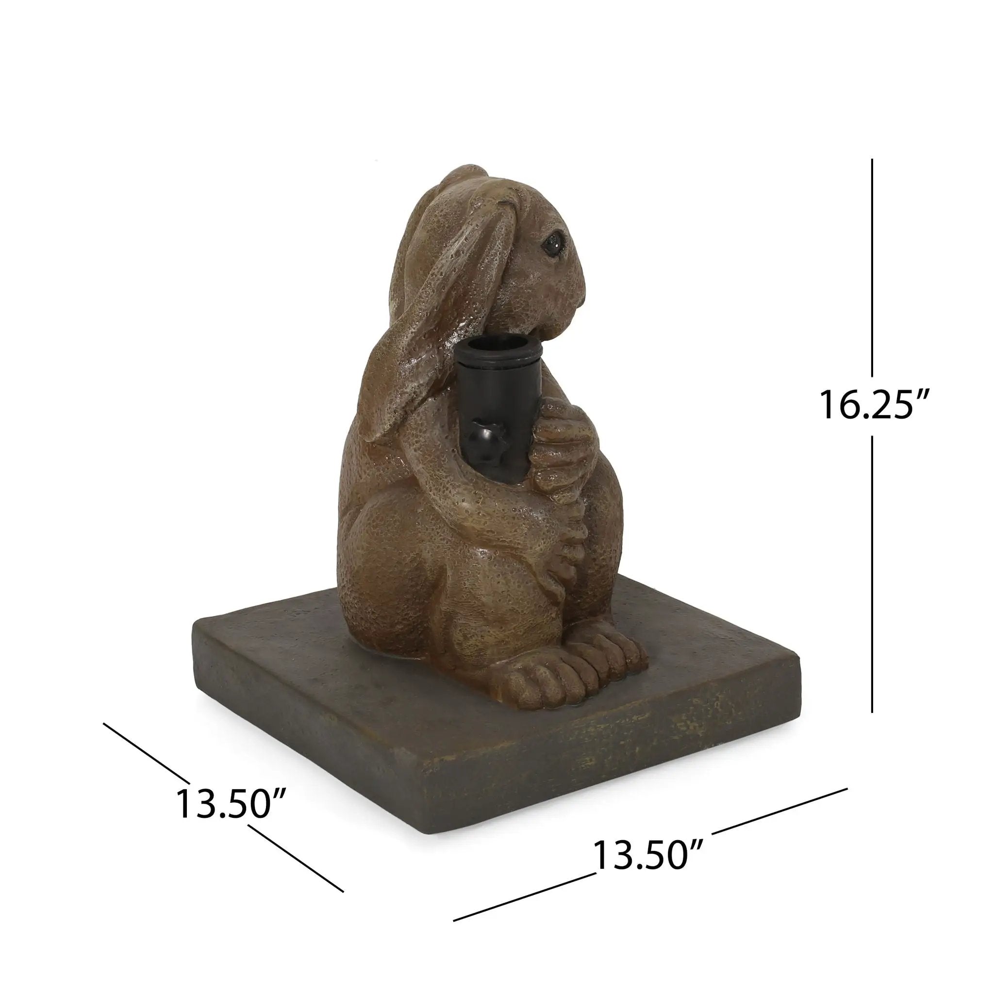 Hand Crafted Rabbit Umbrella Base With Playful Design - Light Brown by HouseOfZazla