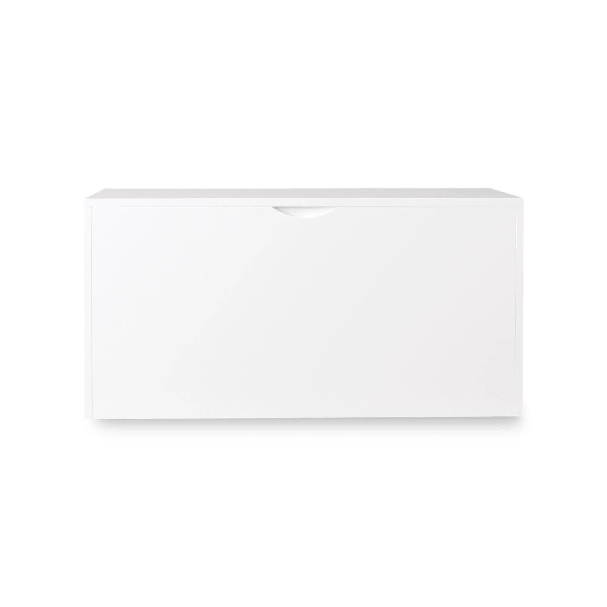 Toy Storage Organizer With Rolling Drawer, Chest With Wheels, Large Pull Out Bin For Nursery - White by Unique Piece Furniture